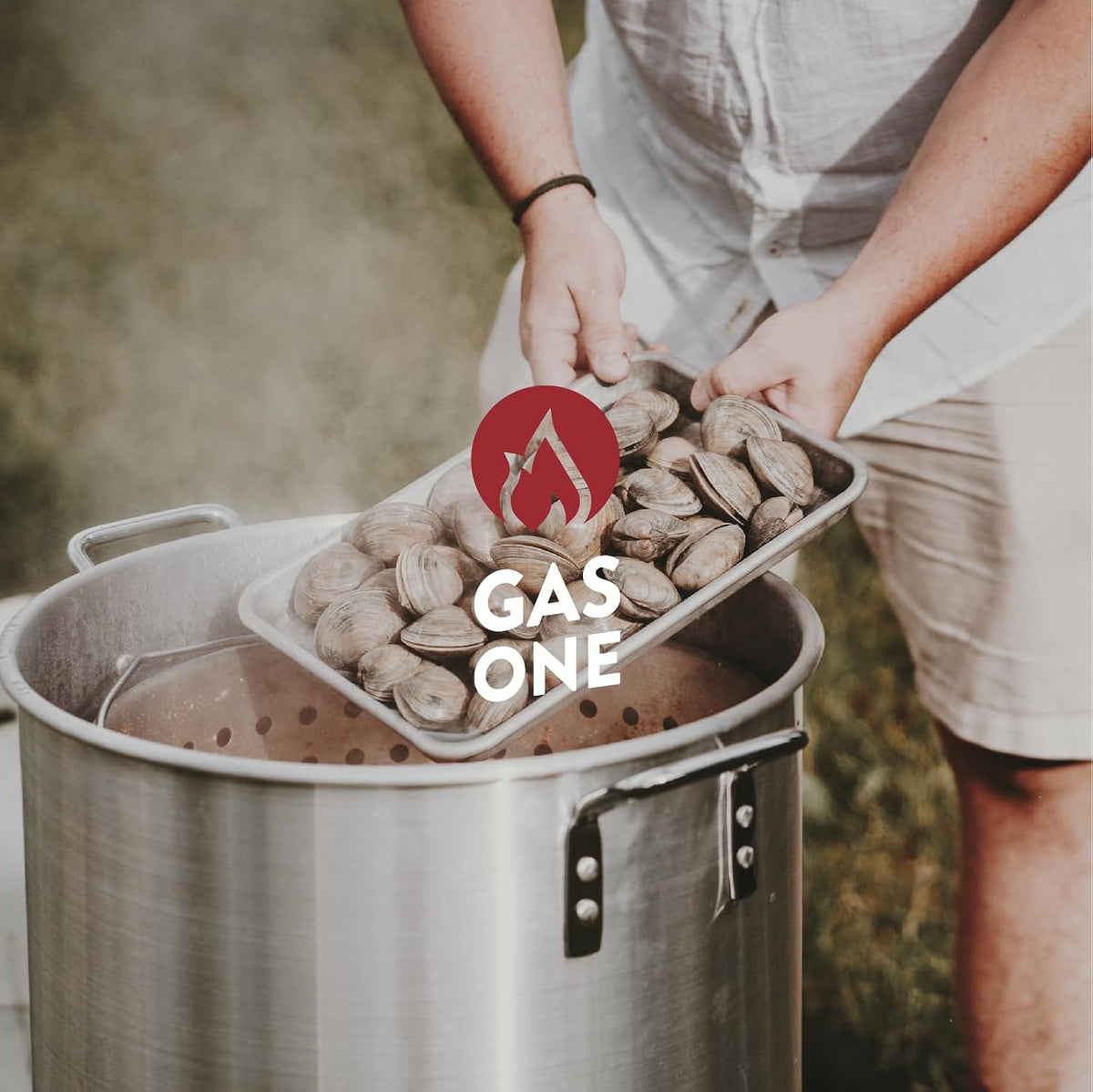 80Qt Seafood Boil Pot with Propane Burner and Basket I16144