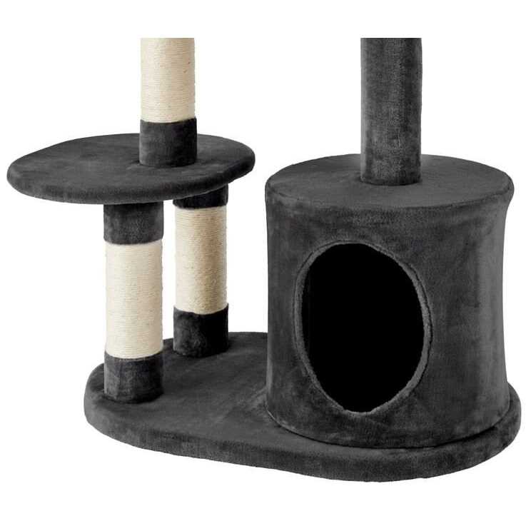 59.5-in Heavy Duty Faux Fur Cat Tree Condo R92259