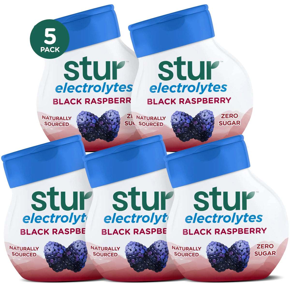 Black Raspberry Electrolyte Water Enhancer, 5 Bottles B855933