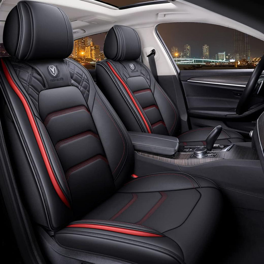 Leather Car Seat Covers 5 Seats Full Set V296320