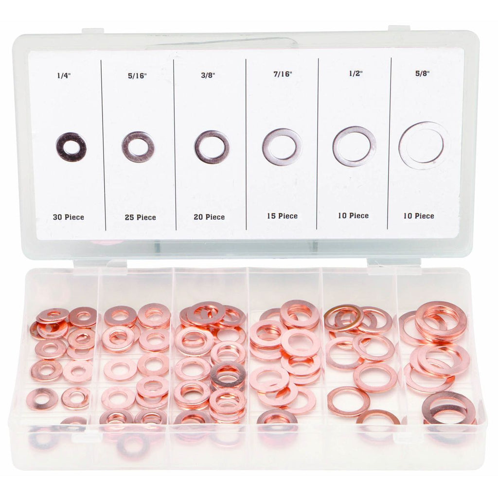 Copper Washer Assortment, 80 Piece F37328
