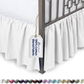 Queen White 21" Drop Ruffled Bed Skirt Q61252