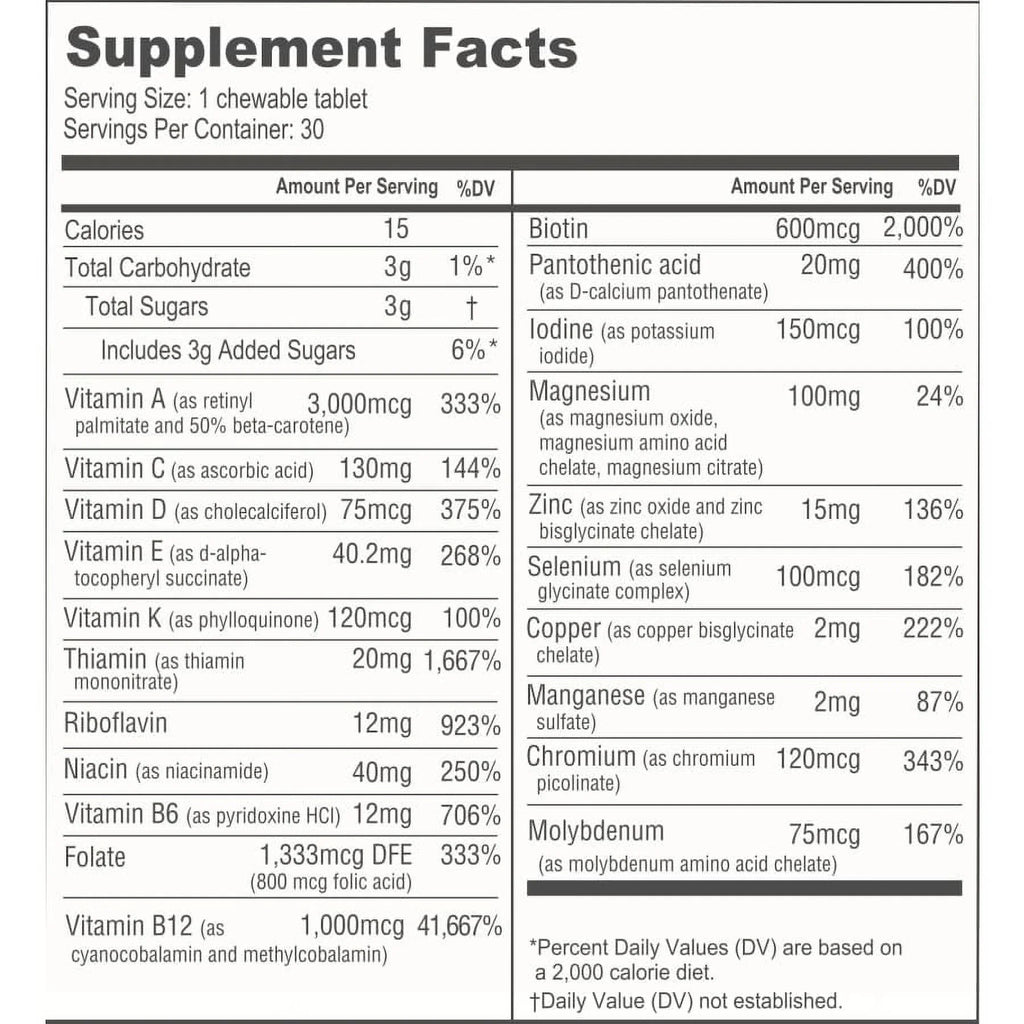 Chewable Bariatric Multivitamin 3-Month Supply Y3978
