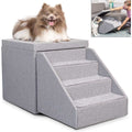 Pet Stairs Foldaway Cat Dog Steps Ottoman Dog Toy Basket Storage Q186
