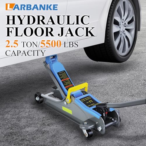2.5 Ton Hydraulic Floor Jack with Portable Handle and Reflective Tape E87459