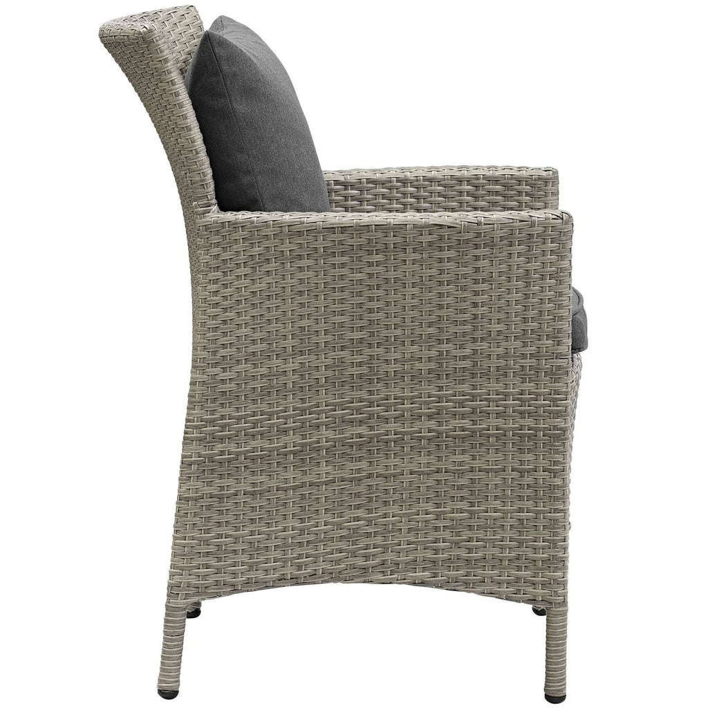 Beige Wicker Rattan Dining Armchair P639289