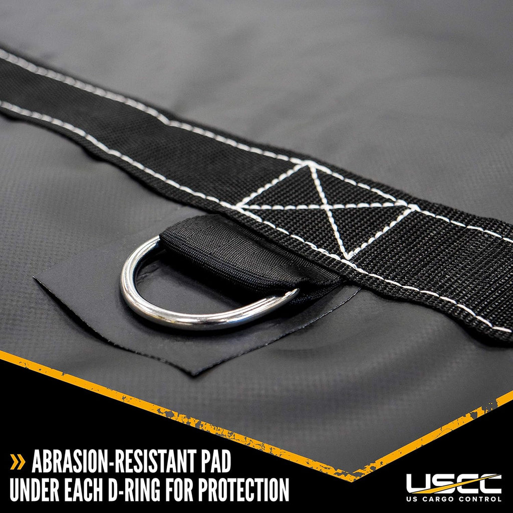 Lightweight Steel Tarp - 20 Foot x 16 Foot Flatbed Tarp - 14 Ounce PVC-Coated Polyester Waterproof Material K62404