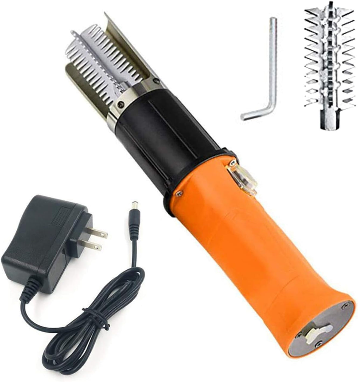 Electric Fish Scaler with Stainless Steel Roller Blade, Cordless Fish Scale Remover Cleaner Skinner Kit, 12V Rechargeable Battery G485449