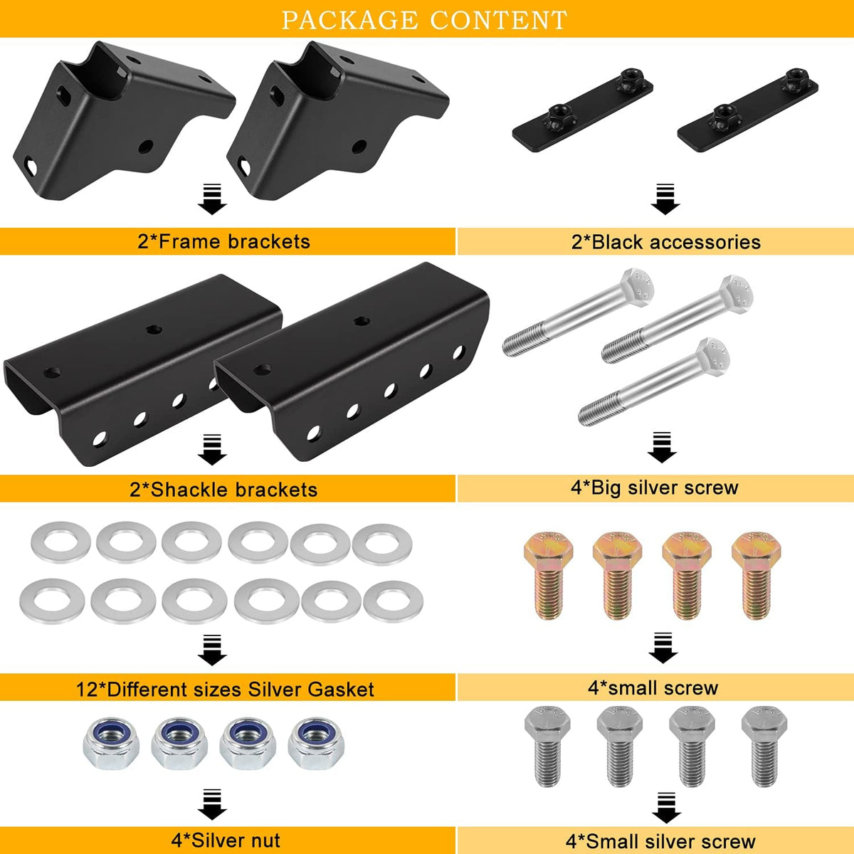 1.5 Rear Shackle Relocation Kit for Jeep Cherokee XJ L583