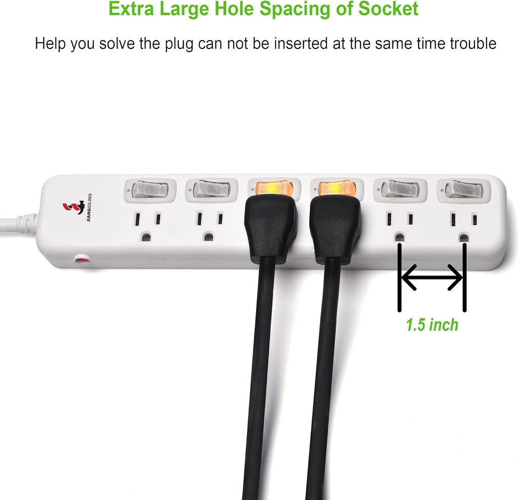 12 Pack Surge Protector Power Strip with Individual Switch G651475