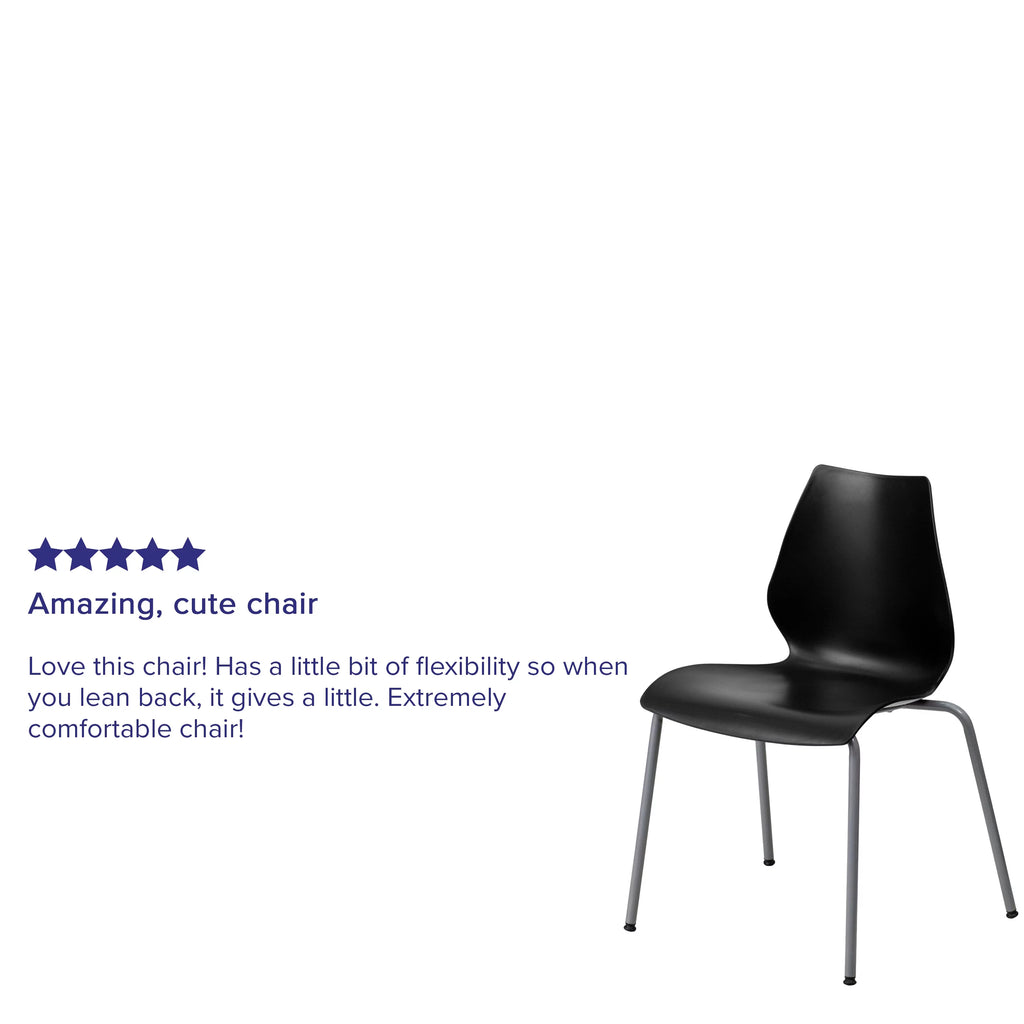 Black Stack Chair with Lumbar Support N493398