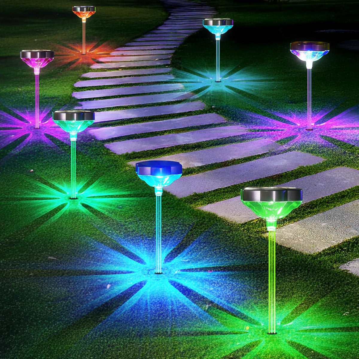 6 Pack Solar Pathway Lights T692