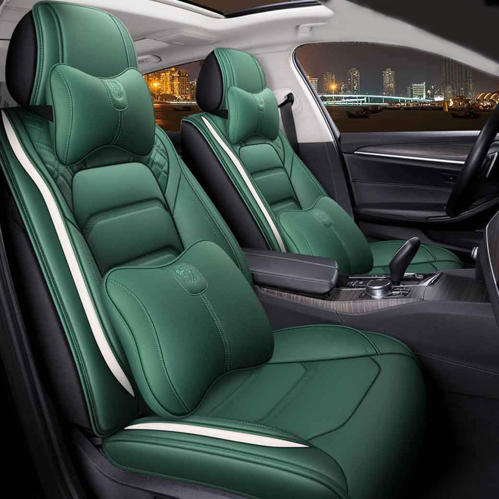 Leather Car Seat Covers 5 Seats Full Set V296320