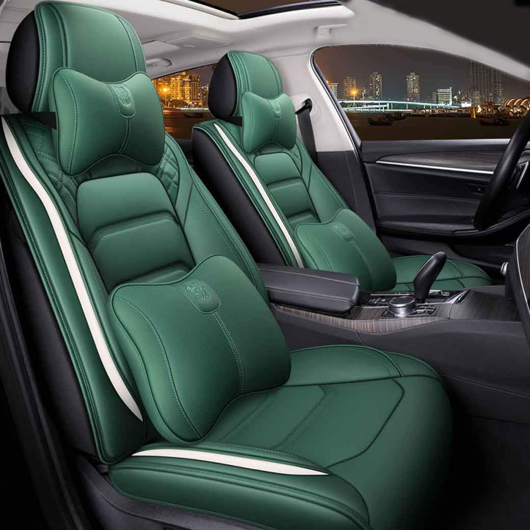 Leather Car Seat Covers 5 Seats Full Set V296320
