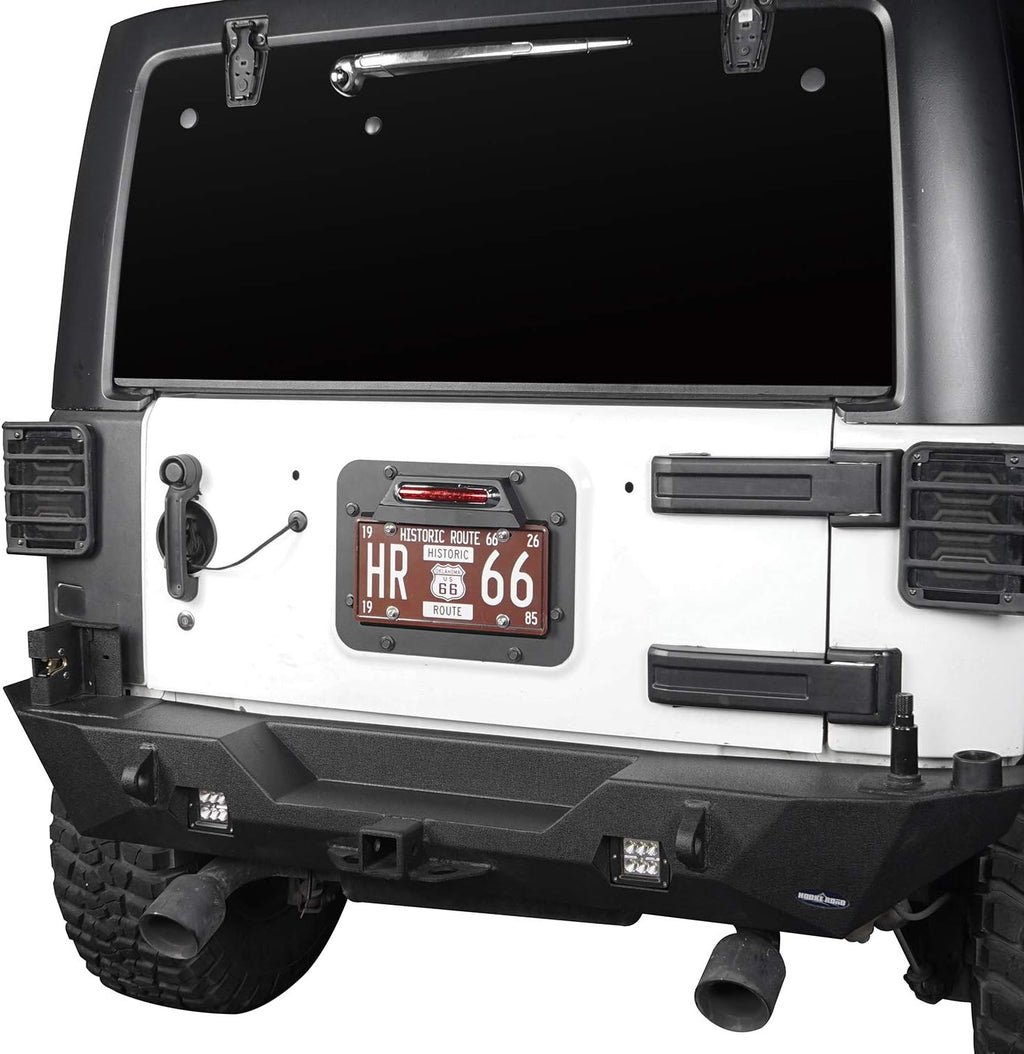 Spare Tire Delete License Plate Relocation Kit with Plate Light and Third Brake Light G750