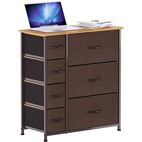 7 Drawer Fabric Dresser with Steel Frame G8776