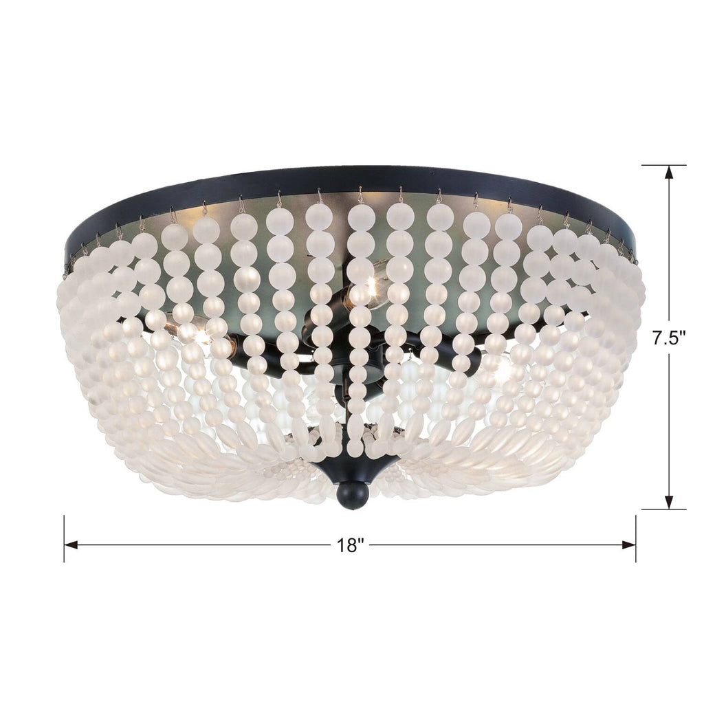 Matte Black 4 Light Ceiling Mount B5479