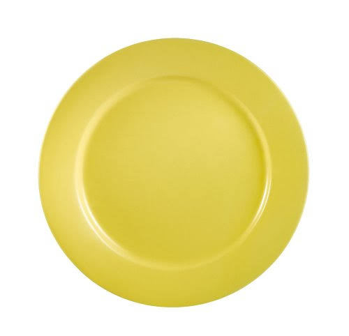 12-Inch Rolled Edge Stoneware Plate, Yellow, Box of 12 C428034