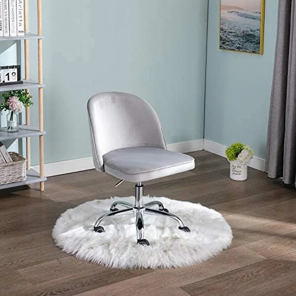 Velvet Office Desk Chair with Wheels H76400