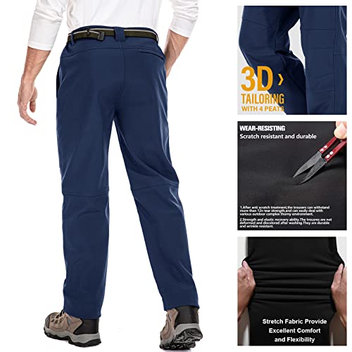 Mens Waterproof Fleece Lined Insulated Winter Hiking Pants D45380