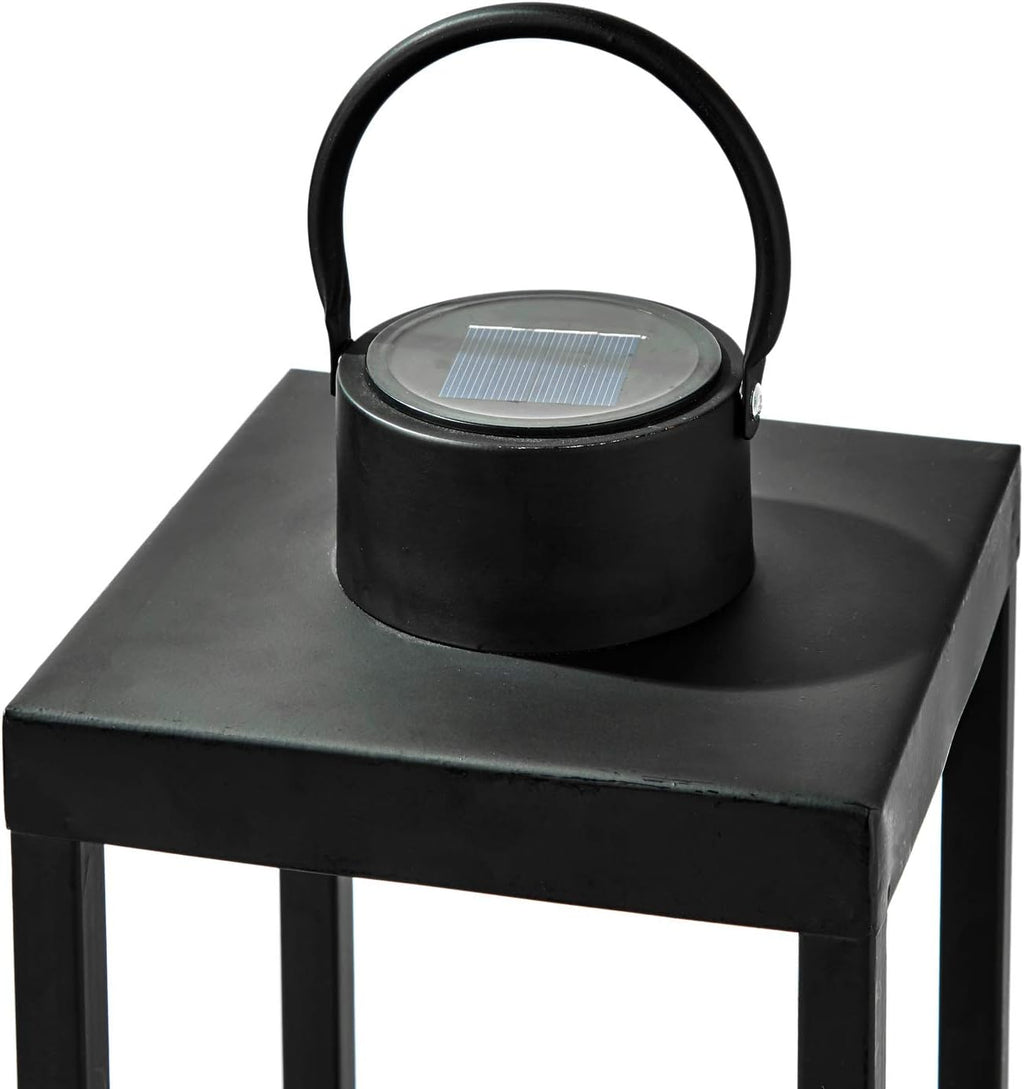 Matte Black Metal Candle Holder Lantern O329