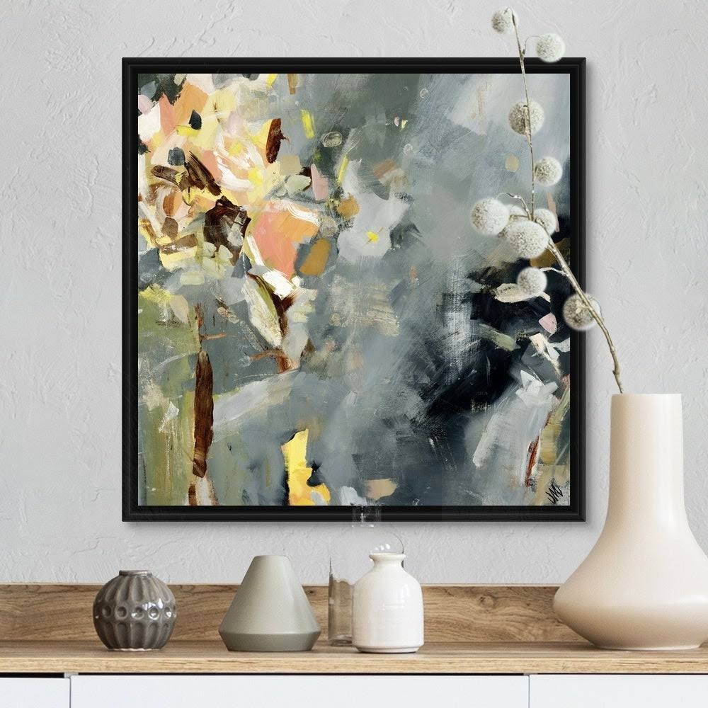 Black Float Frame Canvas Art - 16 x 16 C232243