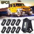 White LED Rock Lights 8 Pods O218