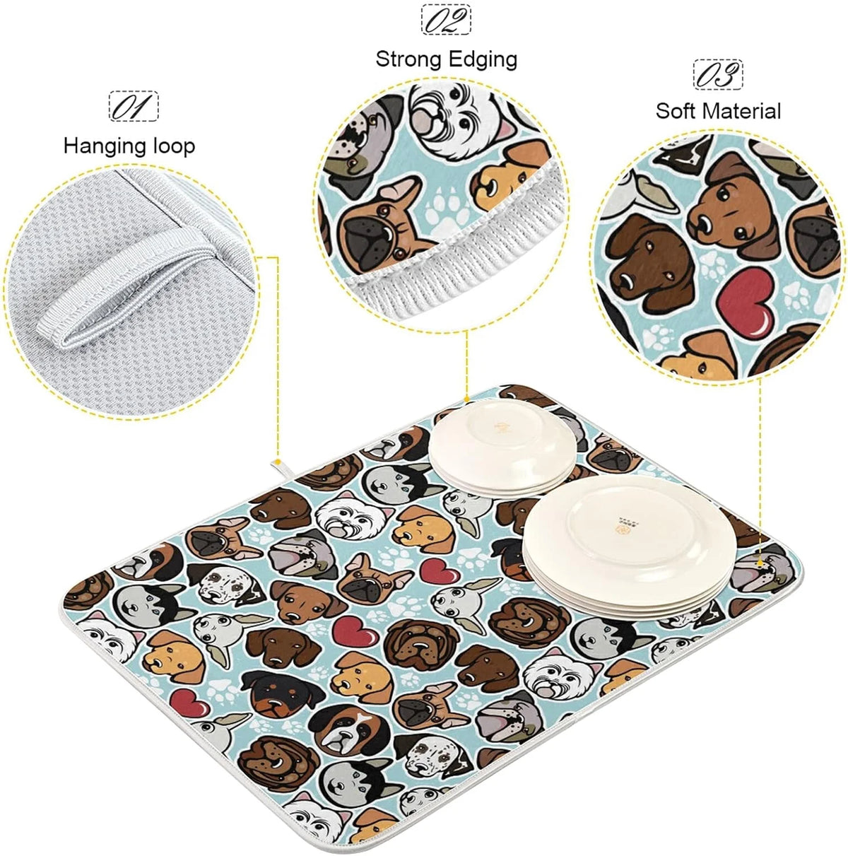 18" × 24" Microfiber Absorbent Drying Mat Y218871