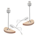 Handmade Wooden Table Lamp, Set of 2 Dimmable T5800