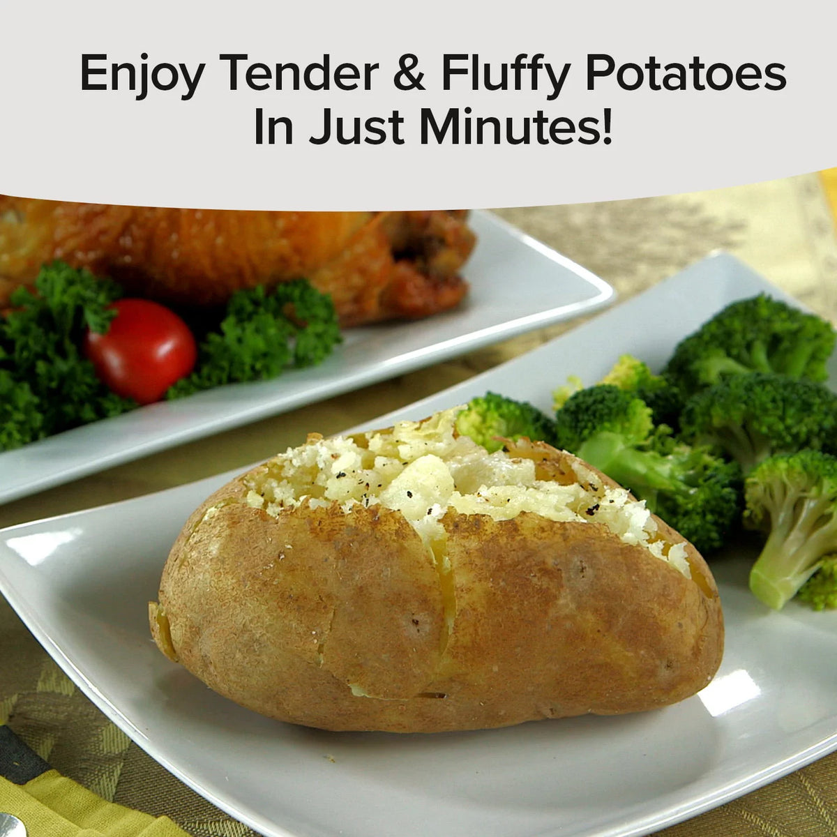 2 Pack Microwave Baked Potatoes Q709178