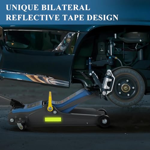 2.5 Ton Hydraulic Floor Jack with Portable Handle and Reflective Tape E87459