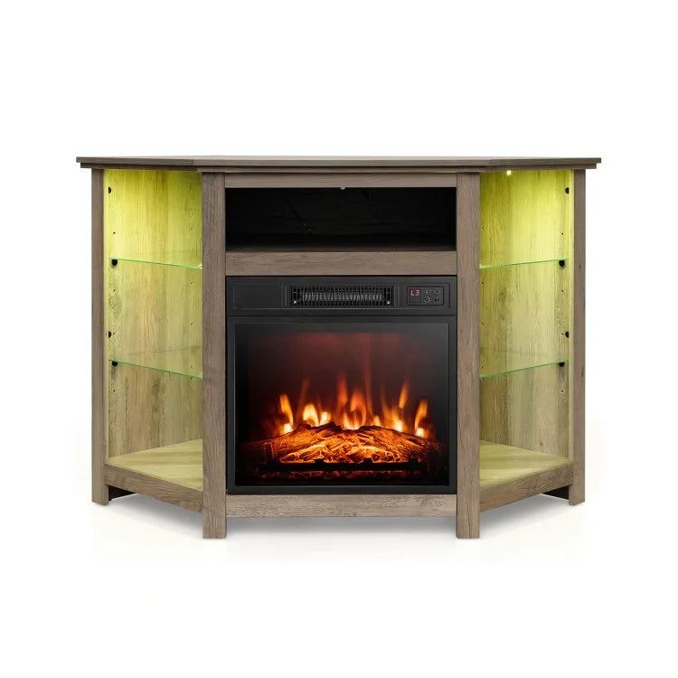 67.0 Corner TV Stand with Electric Fireplace F434585