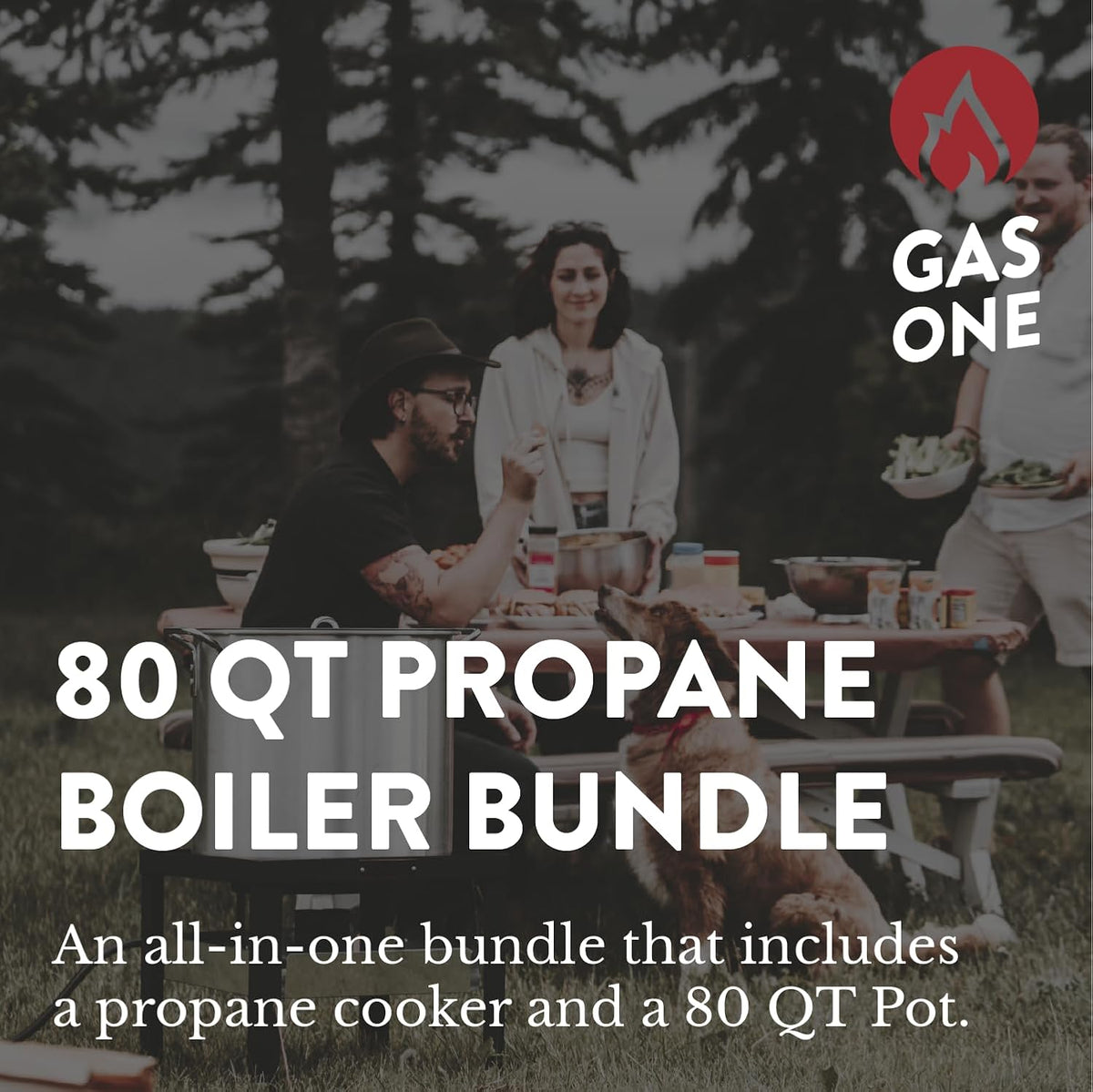 80Qt Seafood Boil Pot with Propane Burner and Basket I16144