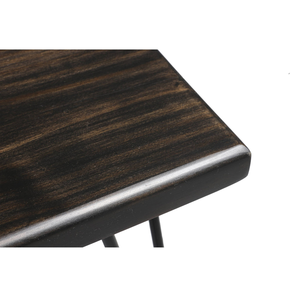 Rustic White Wood Bench Y353694