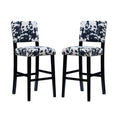 2 Piece Cow Print Wood Bar Stool Set M1959