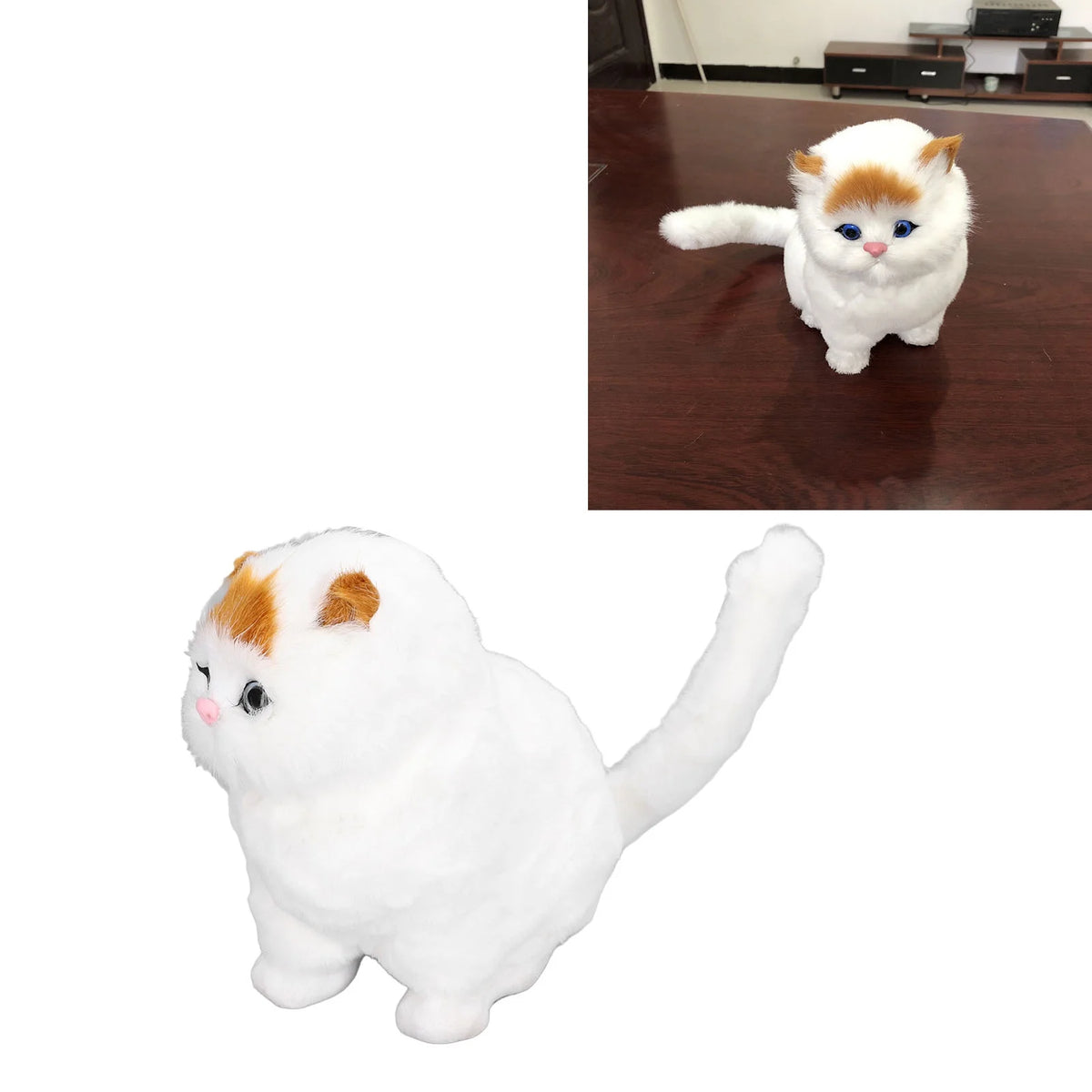 Realistic Cat Stuffed Animal Plushie Toy with Sound Q4892