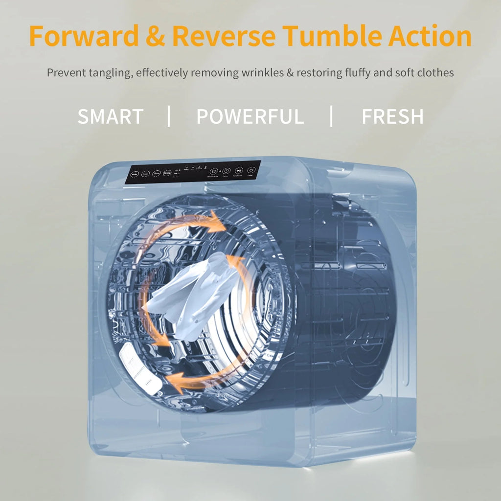 13.2LB Portable Front Load Laundry Dryer White B685730