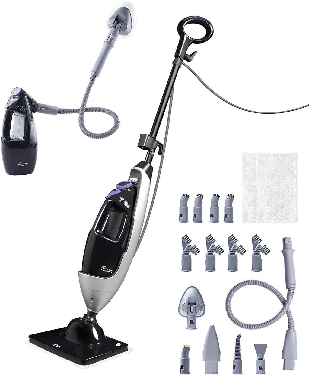 9-in-1 Steam Mop Cleaner with Detachable Handheld Unit C196