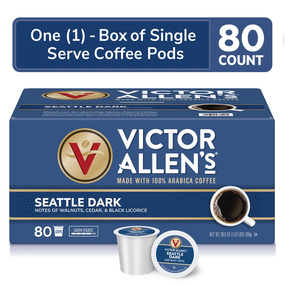 Dark Roast Single Serve Coffee Pods W24979