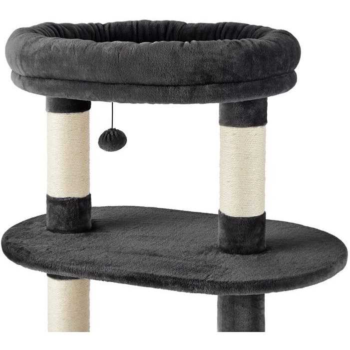 59.5-in Heavy Duty Faux Fur Cat Tree Condo R92259