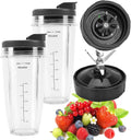 2 Pack 24oz Blender Cups with To-Go Lids and Blade I9130