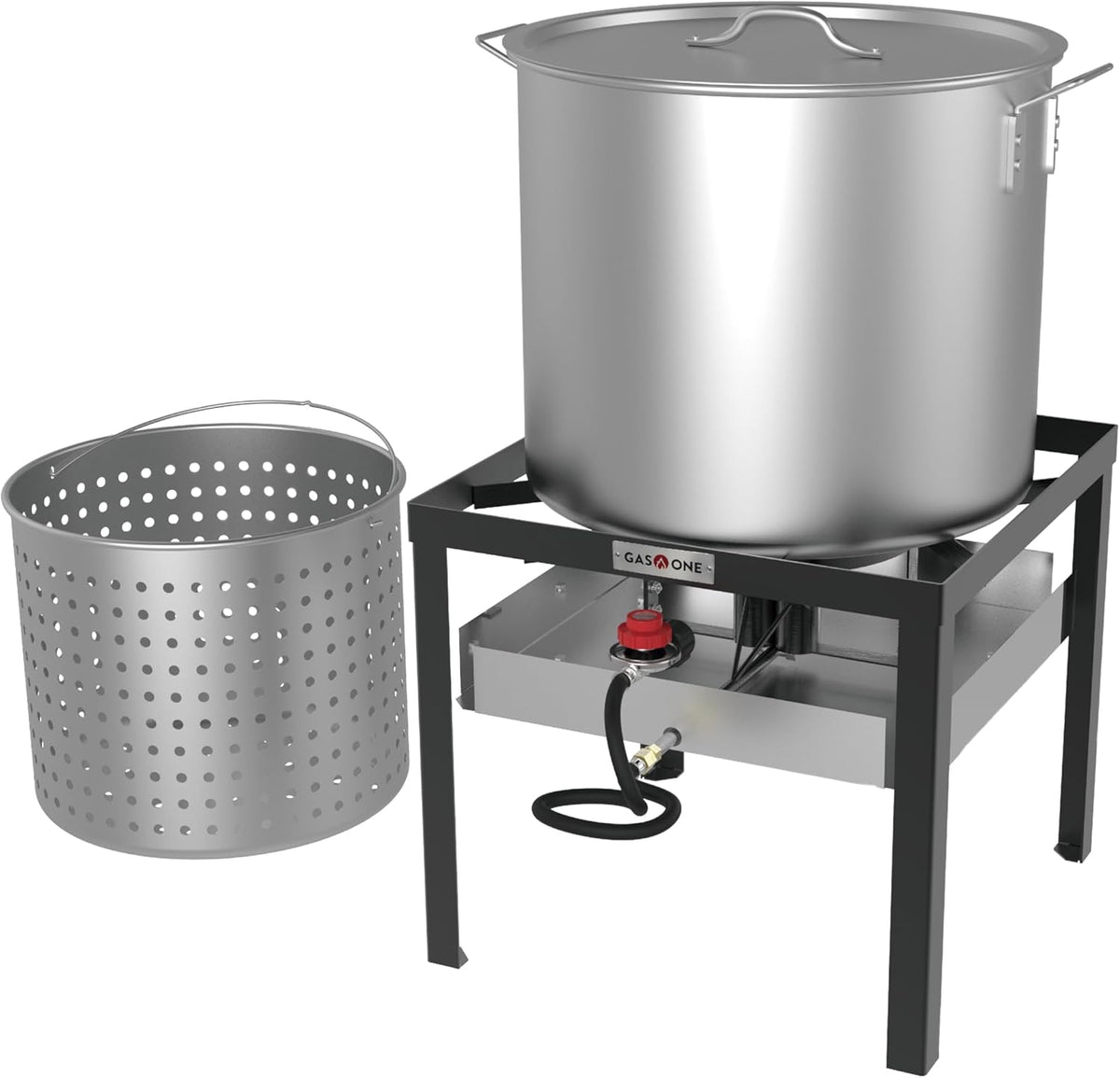 80Qt Seafood Boil Pot with Propane Burner and Basket I16144