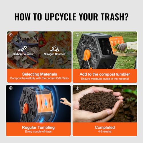 18.5-Gal Single Rotating Chamber Compost Bin C91156