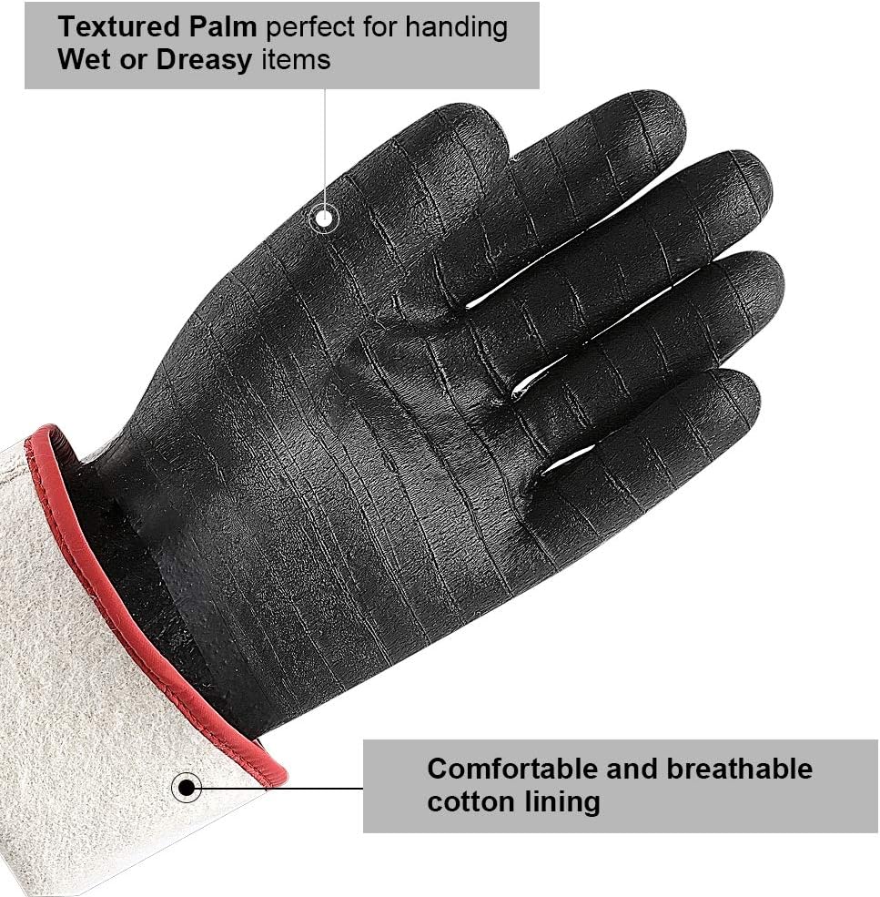 Extreme Heat Resistant Waterproof Long Sleeve Neoprene Coating Gloves 14-Inch I2212