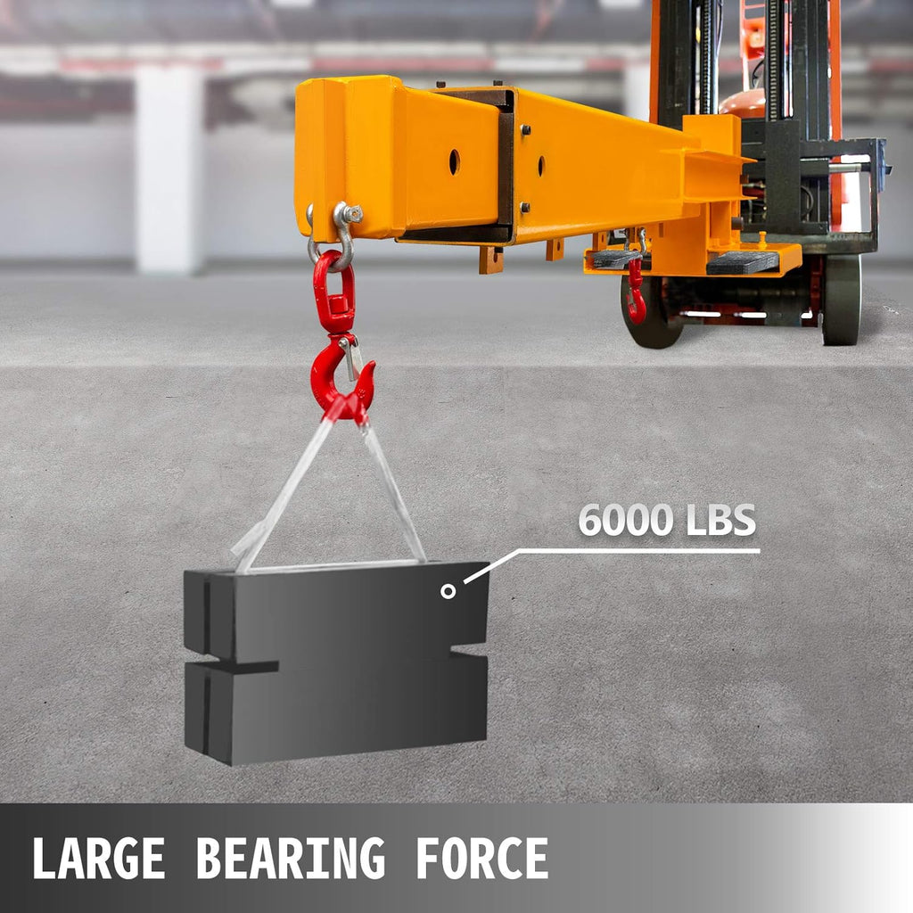 6000lbs Forklift Mobile Crane Attachment with 2 Hooks U397062