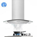 30 inch Island Mount Range Hood 900CFM Tempered Glass Stainless Steel C600978