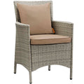 Beige Wicker Rattan Dining Armchair P639289