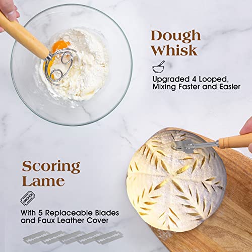 10 inch Oval & 9 inch Round Banneton Bread Proofing Basket with Linen Liner B51849
