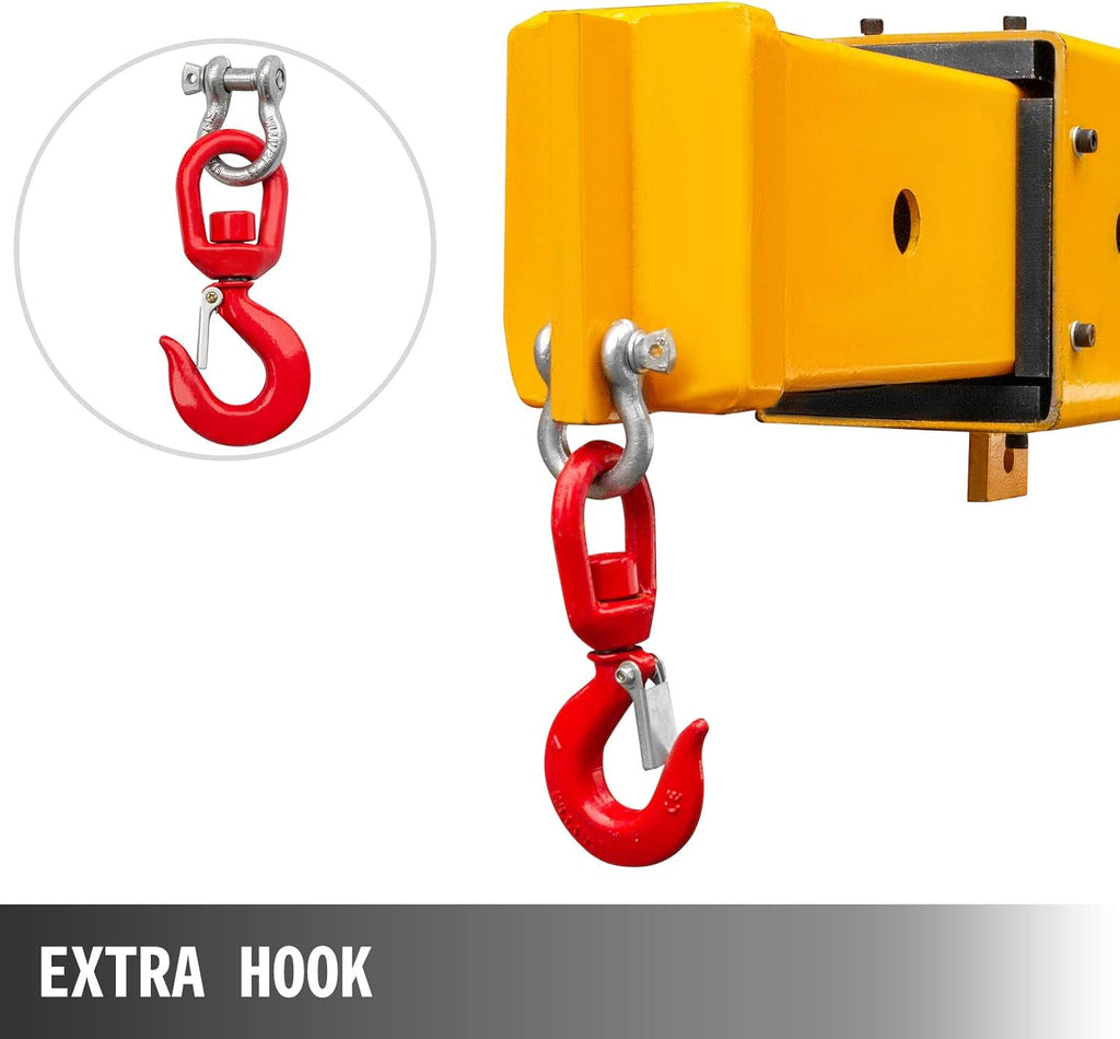 6000lbs Forklift Mobile Crane Attachment with 2 Hooks U397062