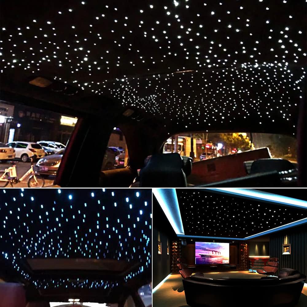 Car Use Bluetooth RGB LED Fiber Optic Light Star Ceiling Kit X4510